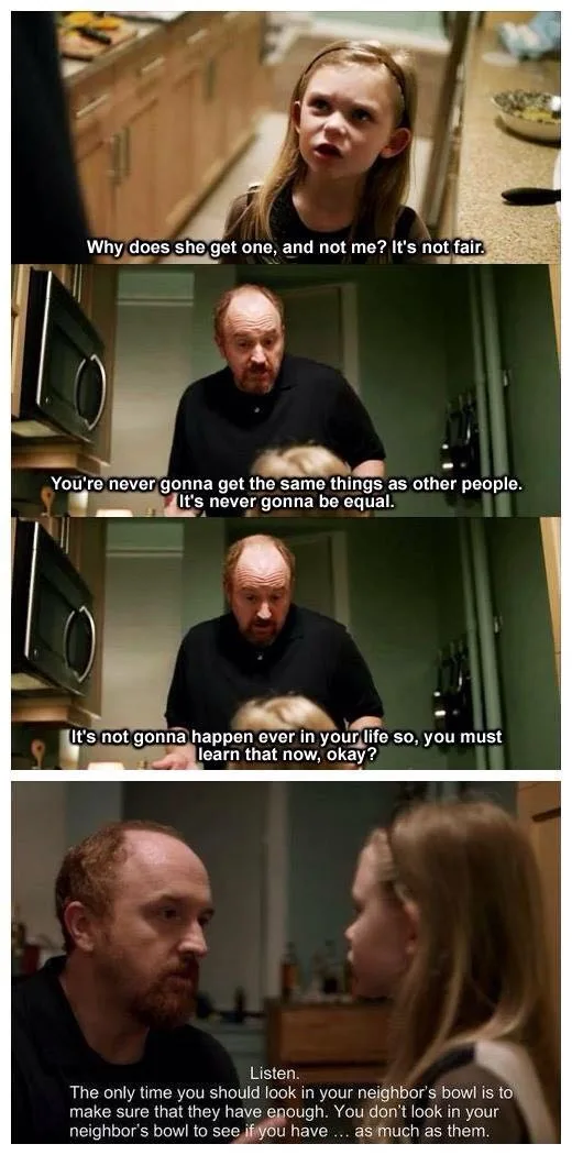 A four-panel meme from the TV show 'The Office' featuring a young girl asking why she doesn't get something another girl…