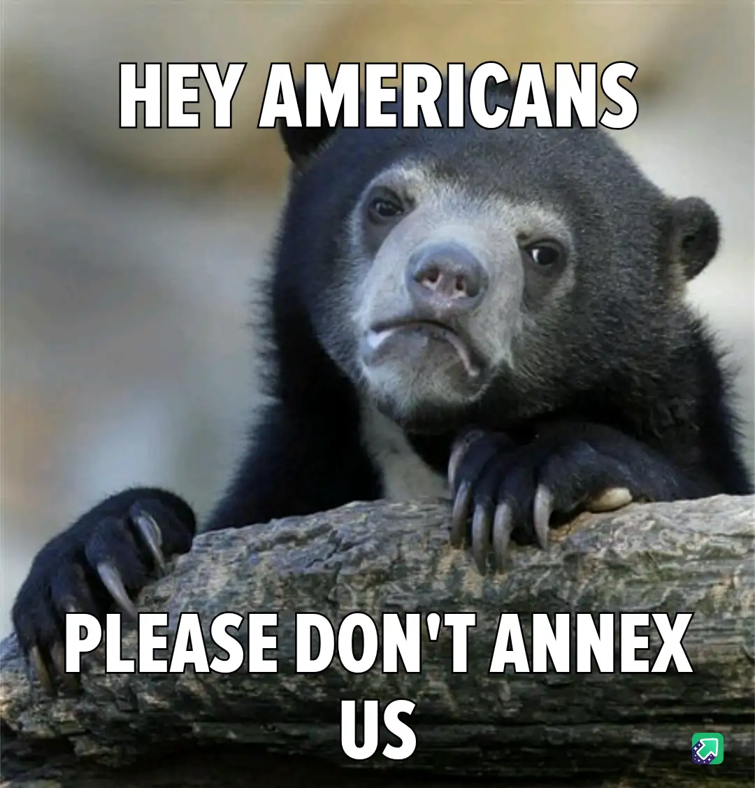 A close-up photo of a sad-looking spectacled bear resting its paws on a log, with white bold text overlaid at the top…