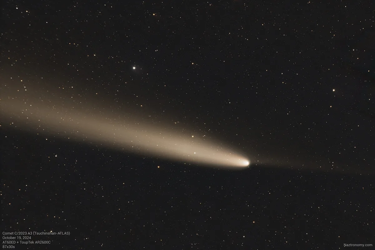 A Closer Look at Comet C/2023 A3 Through My Small Telescope