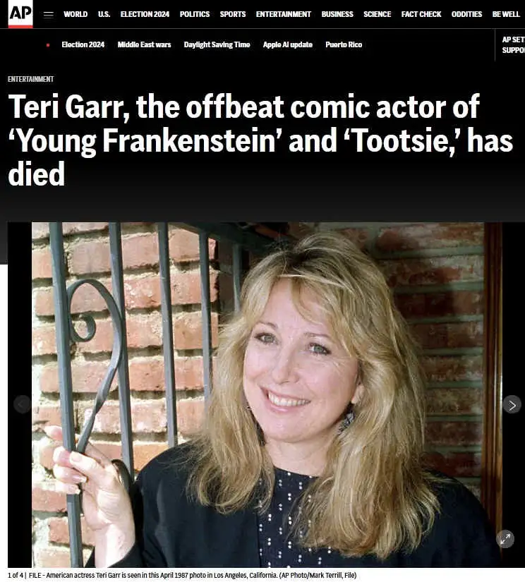A Heartbreaking Loss: Remembering Teri Garr