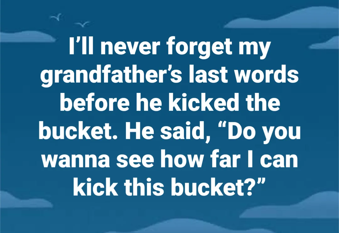 The image shows a blue sky with clouds and birds in the background, overlaid with white text that reads: 'I’ll never forget…