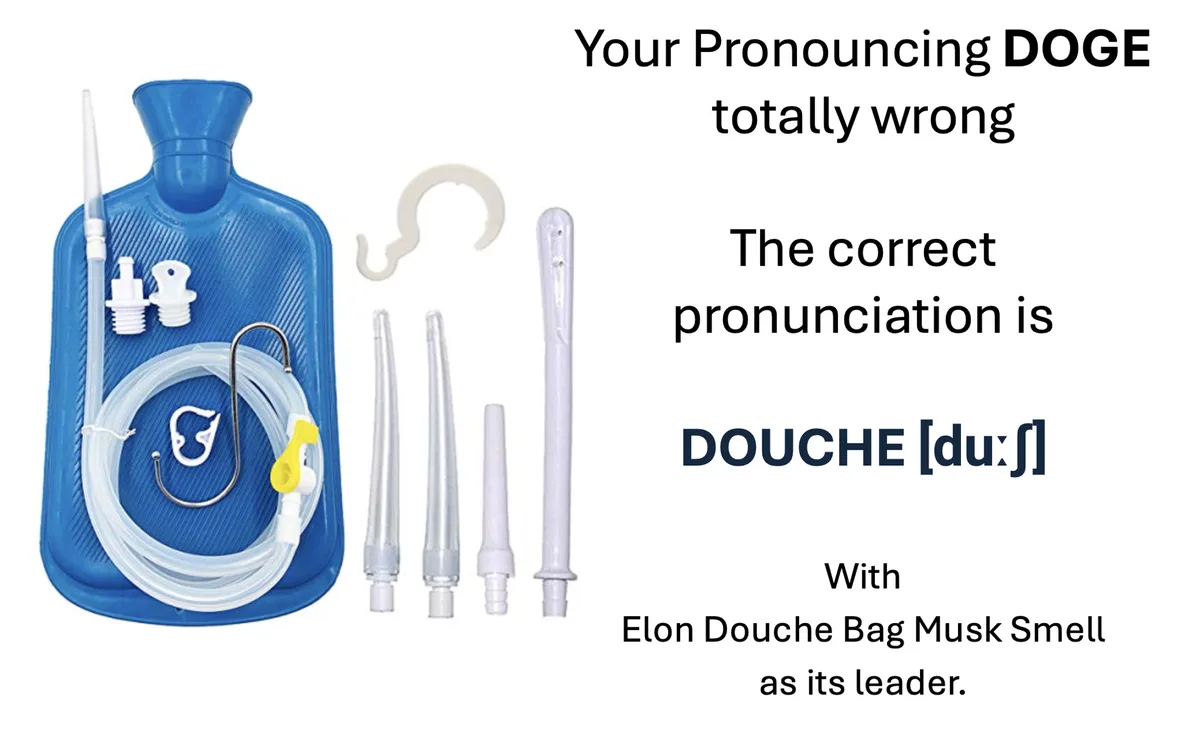 The image displays a blue hot water bottle with attached tubing, hooks, and various white plastic nozzles and connectors…