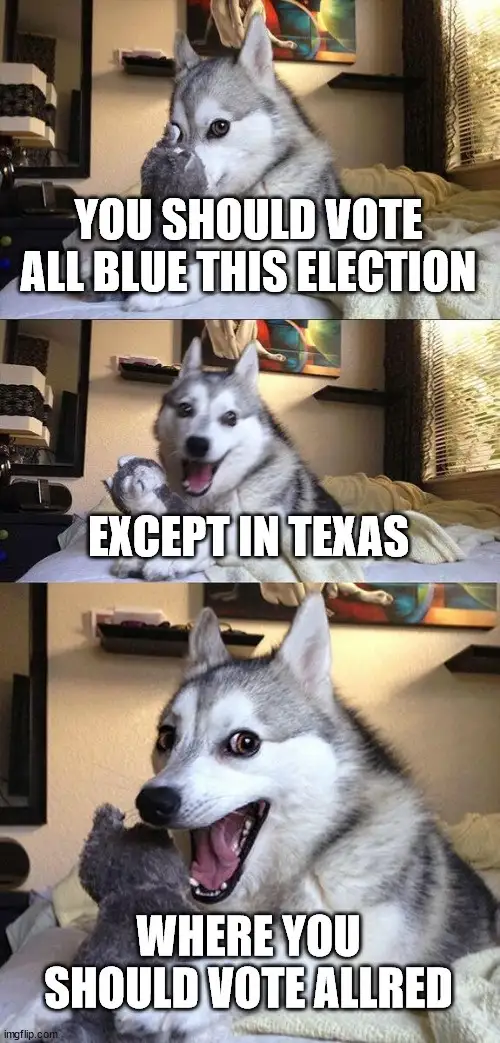 A three-panel meme featuring a husky dog in a bedroom. In the top panel, the dog looks serious while holding a stuffed…