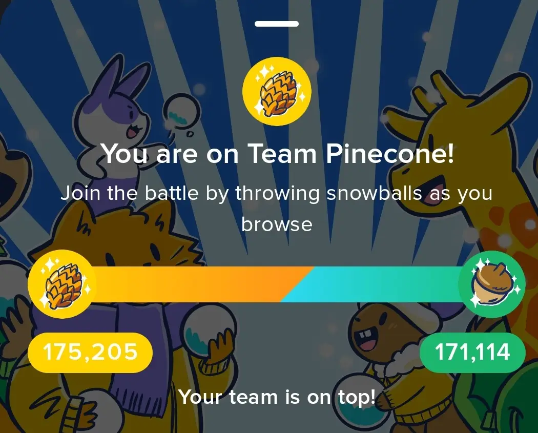 Let's cheer for Team Pinecone!