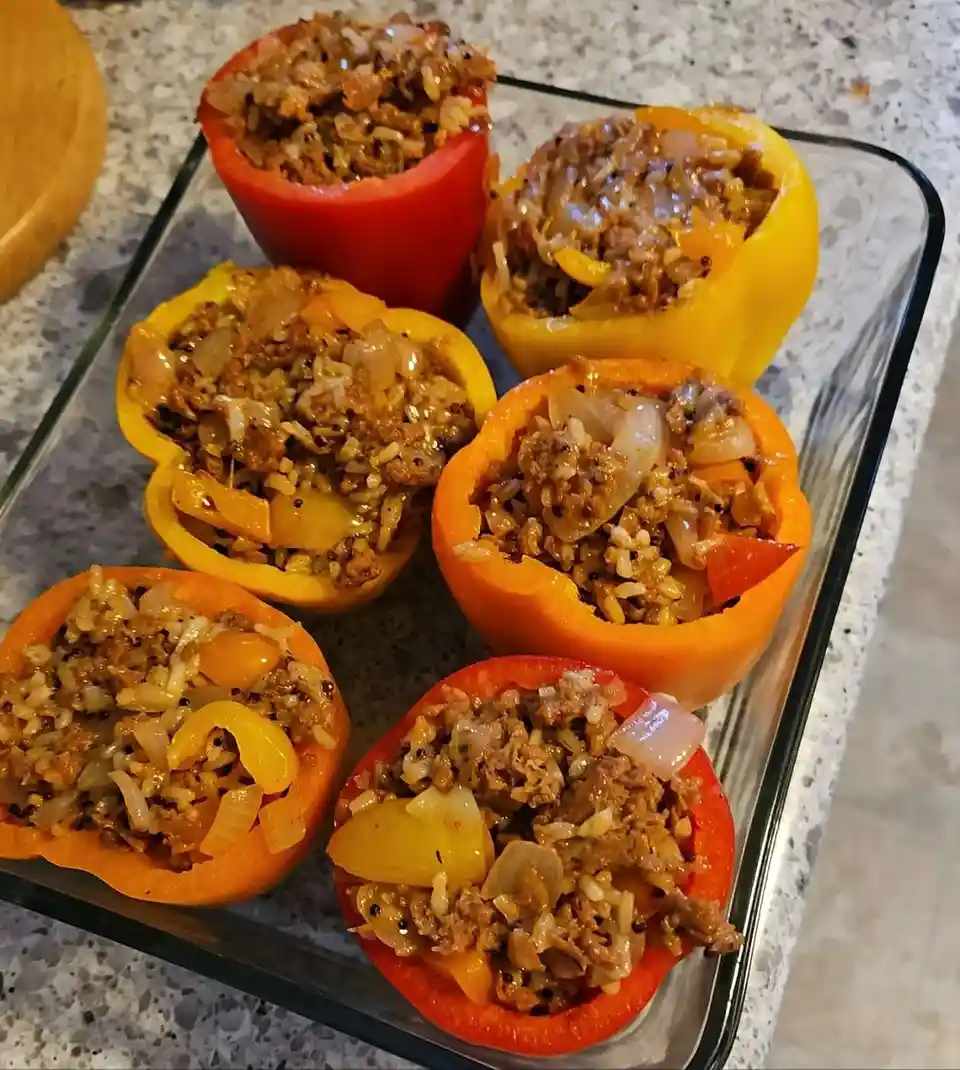 Deliciously Twice Baked Stuffed Bell Peppers Recipe
