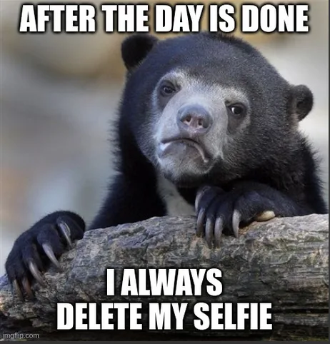 A black bear with a sad, resigned expression rests its paws on a log. White bold text overlaid at the top reads 'AFTER THE…