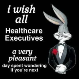 A black background features a cartoon rabbit dressed in a tuxedo with a red rose boutonniere, standing with hands clasped…
