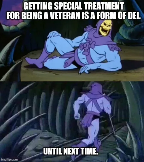 The image is a two-panel meme featuring the animated character Skeletor from 'He-Man and the Masters of the Universe'. In…