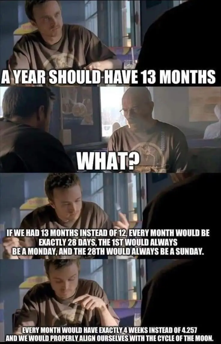 A four-panel meme from the TV show 'Breaking Bad' featuring Jesse Pinkman. In the first panel, he says 'A YEAR SHOULD HAVE…