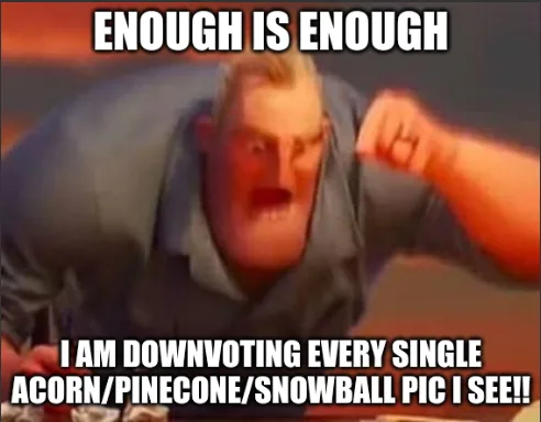 A close-up of the animated character Mr. Incredible from 'The Incredibles' with an angry, determined expression, his fist…