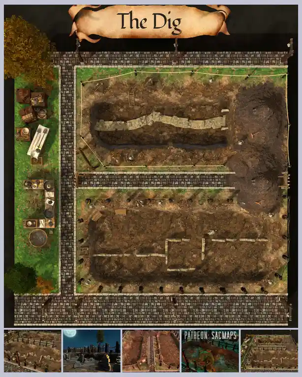Discover The Dig: Free DnD and TTRPG Maps Await