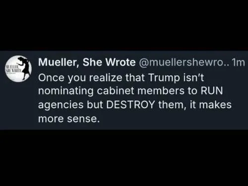A screenshot of a tweet from the account 'Mueller, She Wrote' (@muellershewro) posted 1 minute ago. The tweet reads: 'Once…