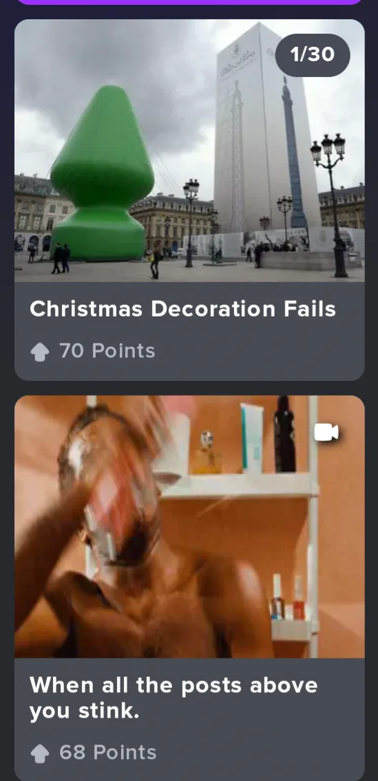 The image shows a screenshot of a social media feed with two posts. The top post displays a large, green, balloon-like…