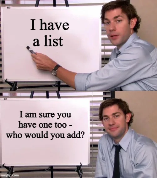 A two-panel meme featuring a man in a light blue shirt and tie standing beside a whiteboard. In the top panel, he holds a…
