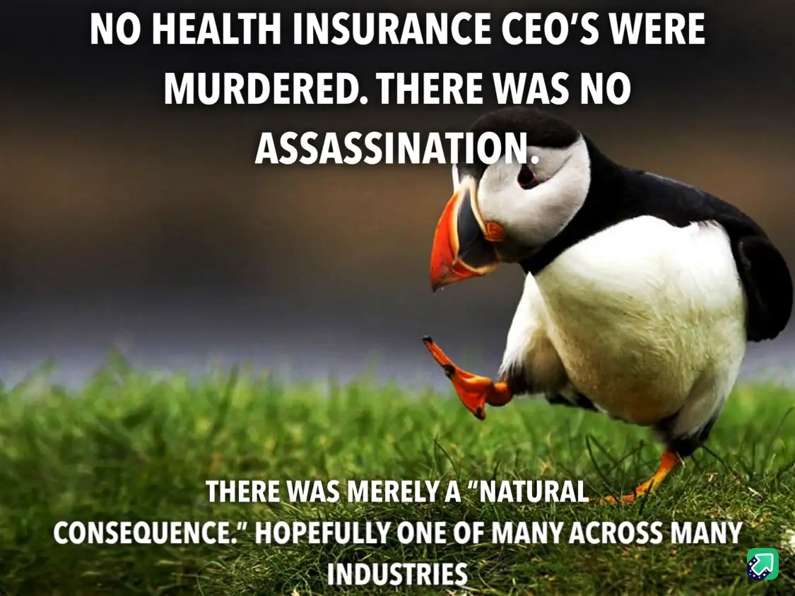 A photograph of a puffin standing on green grass, looking down with one foot lifted, overlaid with white text that reads…