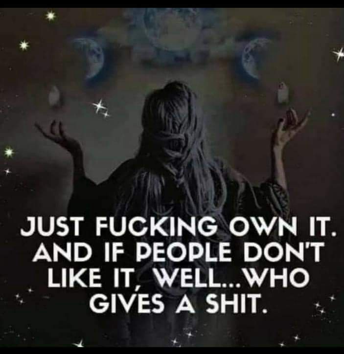 A person with long hair, seen from behind, raises their hands in a mystical pose against a dark, starry background with…