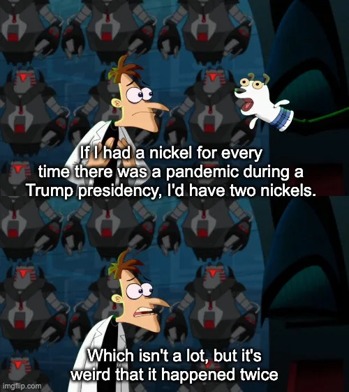 The image shows two panels from the animated show 'Phineas and Ferb'. In the top panel, Phineas is looking at Perry the…