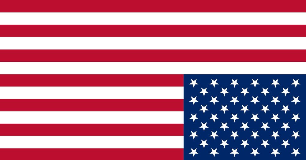 The image displays the flag of the United States of America, featuring thirteen horizontal red and white stripes and a blue…