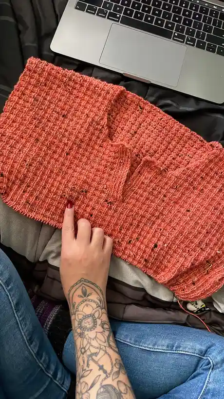Crafting a Cozy Waffle-Knit Henley