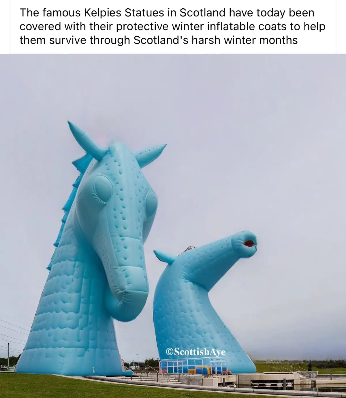 Just learned that some statues need winter outfits!