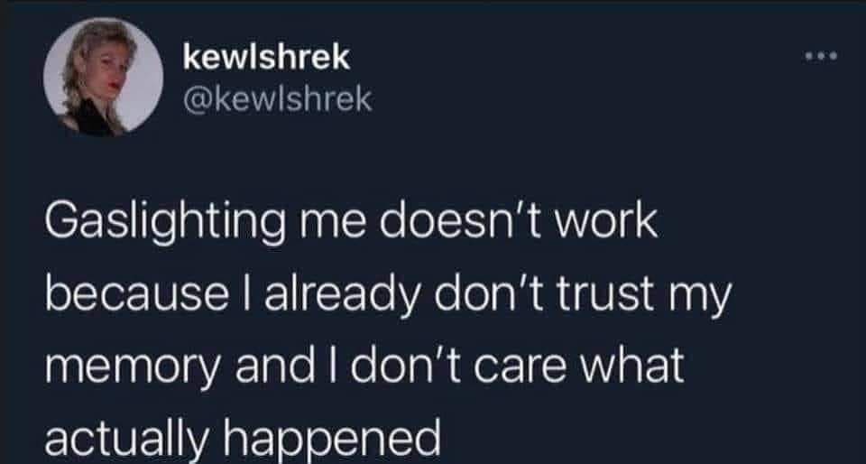 A screenshot of a tweet from user 'kewlshrek' with a profile picture of a woman with short, light-colored hair. The tweet…