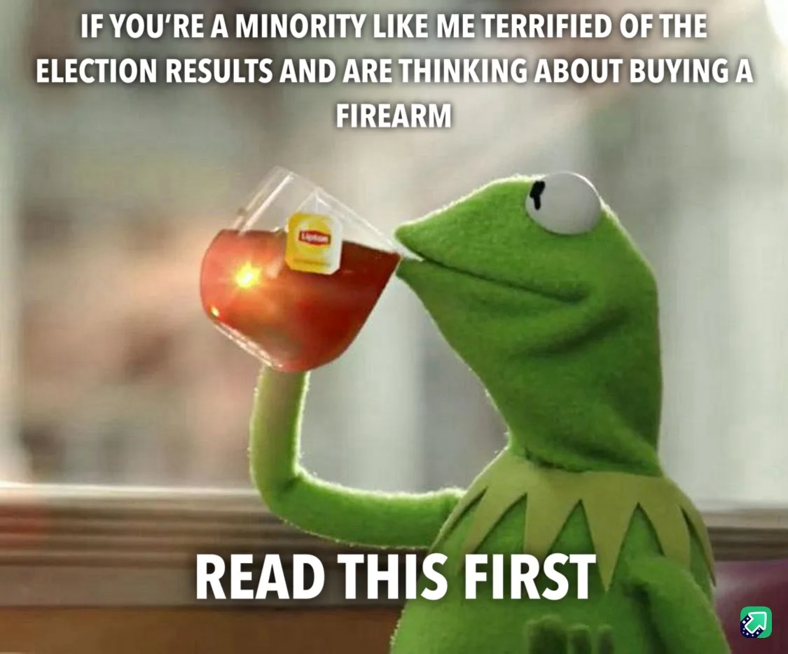 A green frog puppet, Kermit the Frog, is shown sipping tea from a glass mug with a Lipton tea bag visible. The image has…