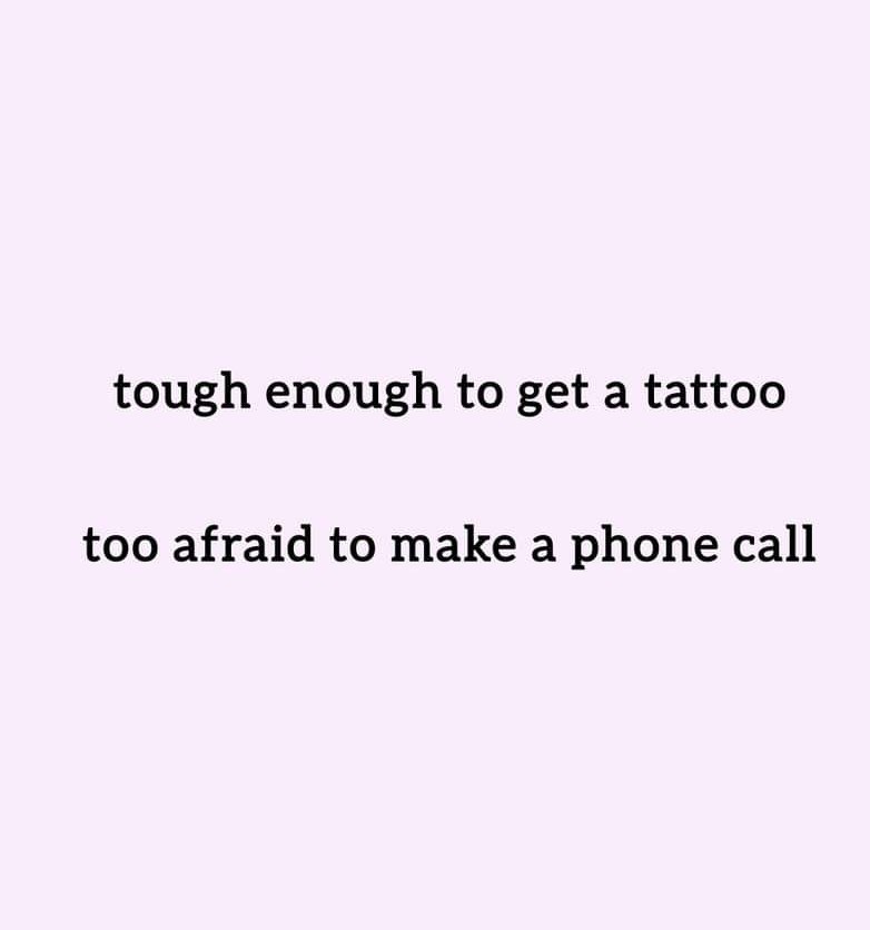 The image displays two lines of black text centered on a solid light purple background. The top line reads 'tough enough to…