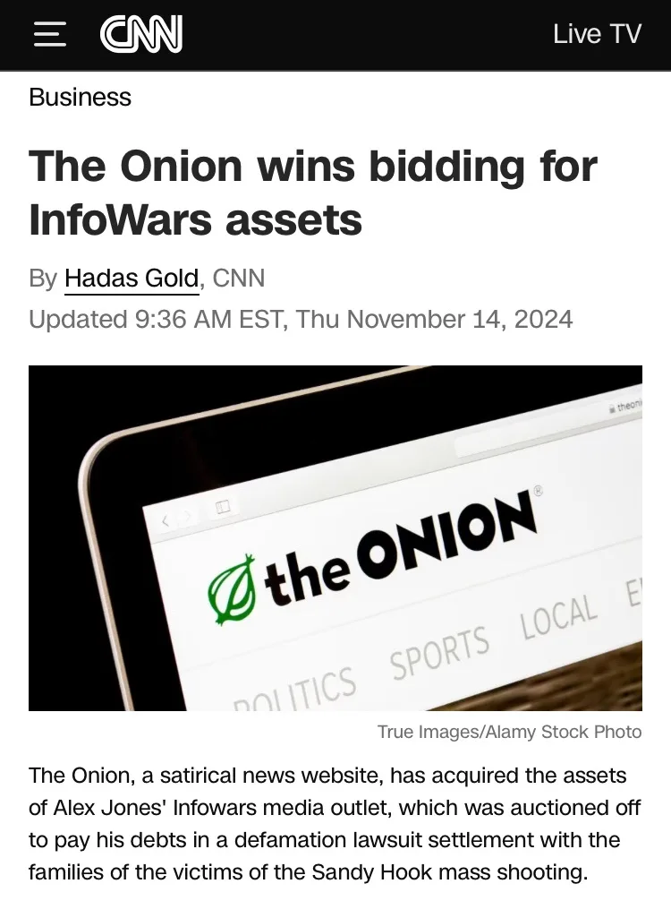 Not The Onion: A Satirical Twist on Reality