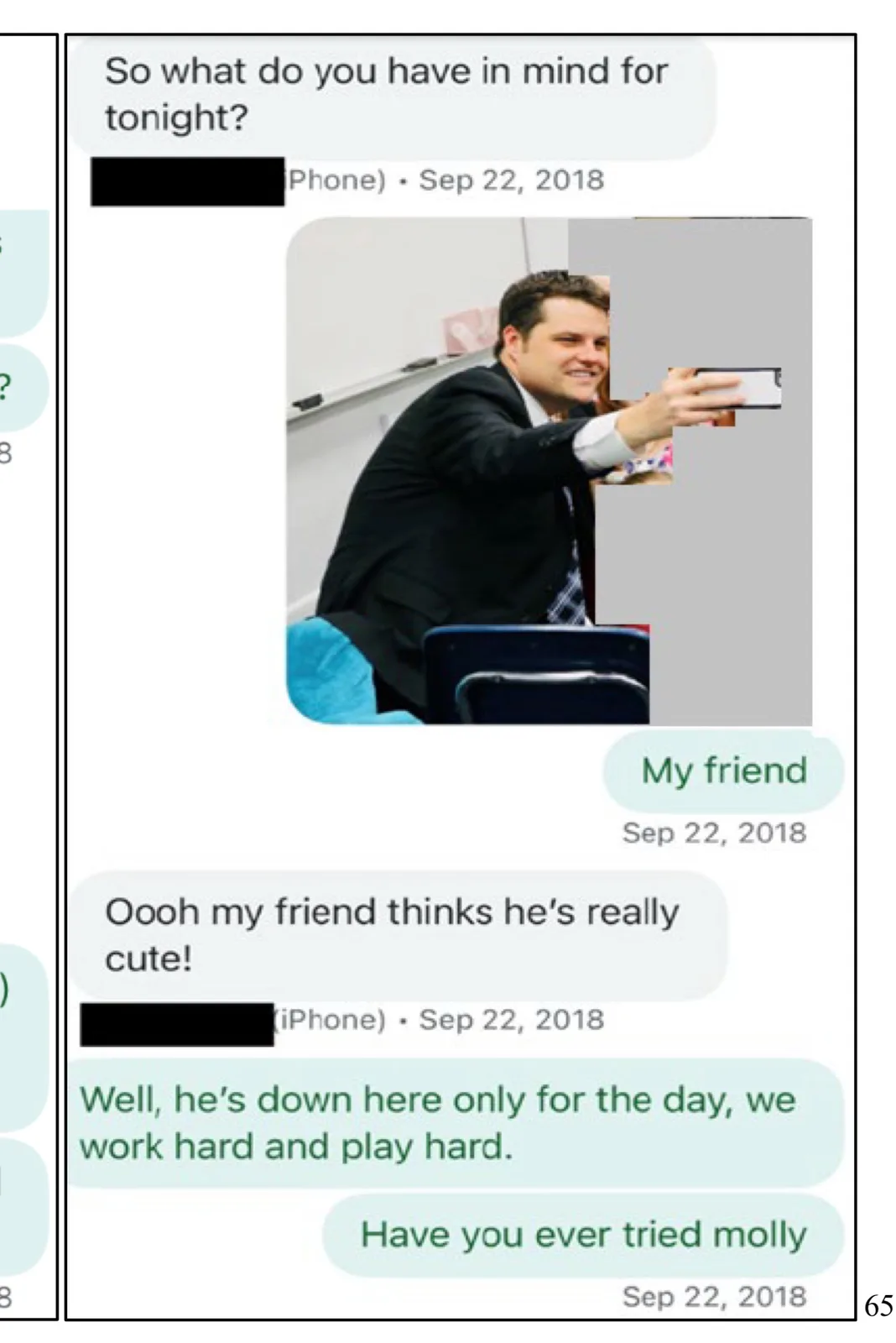 A screenshot of a text message conversation dated September 22, 2018, shows a person asking 'So what do you have in mind for…