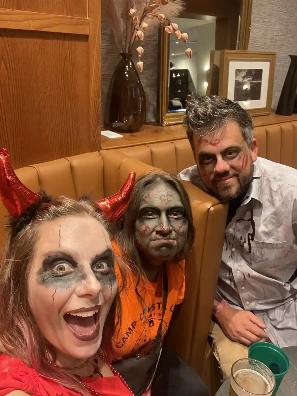 Celebrating with a zombie-themed pub crawl!