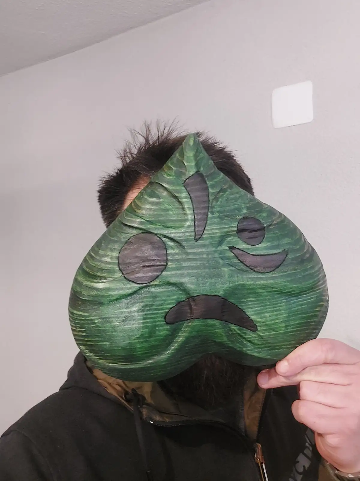 Crafting a Korok Mask from Wood: Hee Hee!