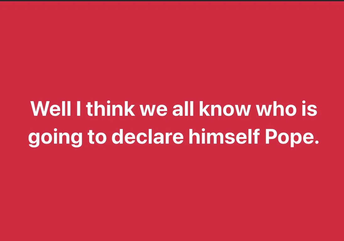 The image features a solid red background with white text centered in the middle. The text reads: 'Well I think we all know…
