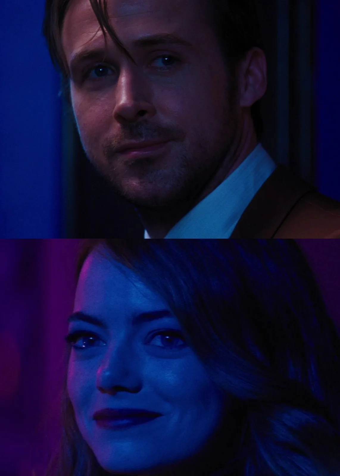 The image is a two-panel meme featuring actor Ryan Gosling in the top panel, looking intensely at the camera with a slight…