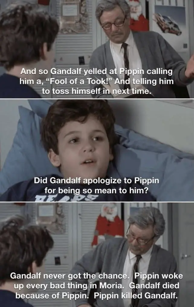 A three-panel meme using a scene from 'The Sandlot' where a boy asks a teacher a question. The text overlays depict a…