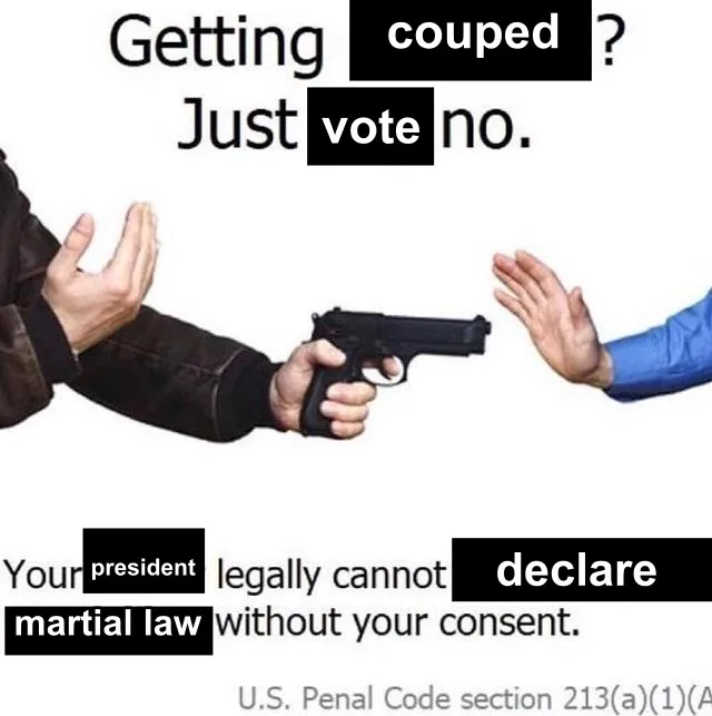 An image shows two people facing each other, one holding a handgun pointed at the other, both raising their hands in…