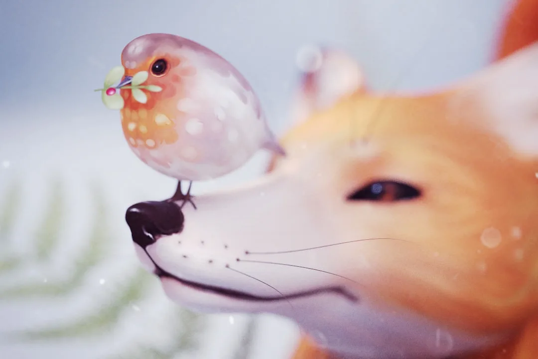 Adorable wintery foxes created in Blender—check out the source below!