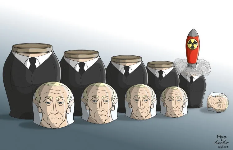 A row of identical cartoon jars, each with a man's face, arranged in descending size from left to right. The last jar on the…