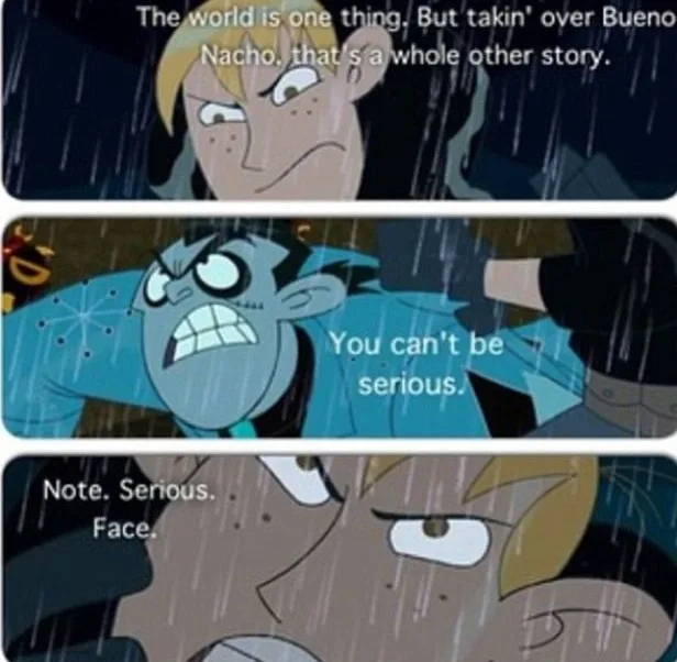 A three-panel comic strip from the animated series 'The Fairly OddParents' shows characters reacting to a plan to take over…