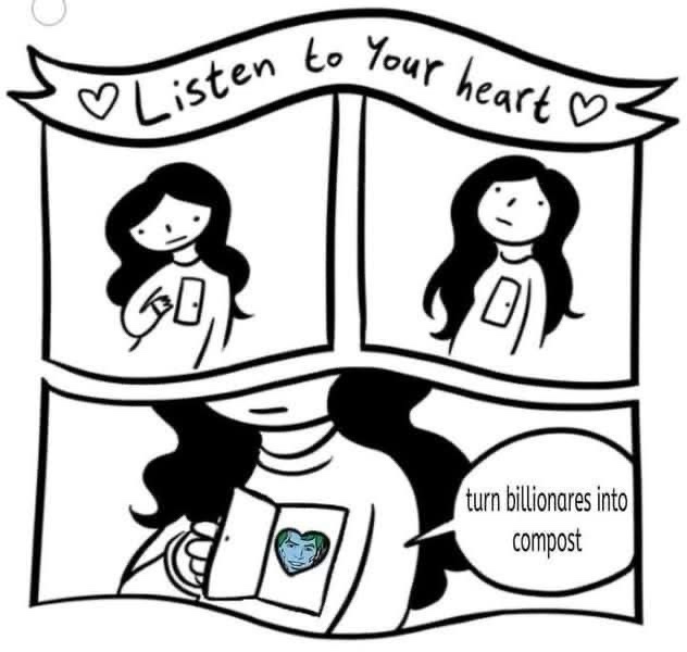 A three-panel comic strip shows a woman initially holding her phone, then looking thoughtful, and finally revealing her…