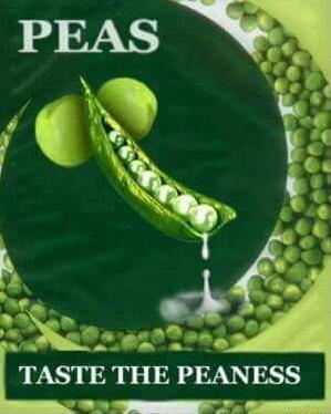 A green pea pod is shown bursting open, with peas spilling out and a drop of liquid falling from the pod. The image is…