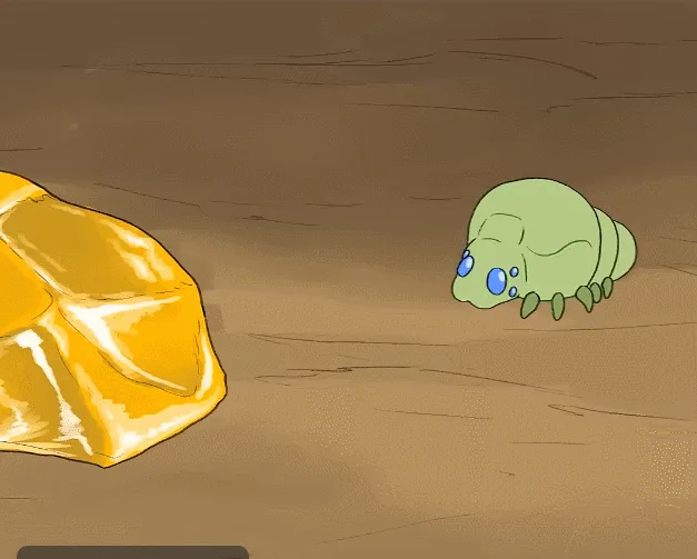 A six-panel comic strip from the animated series 'The Legend of Zelda: The Minish Cap' shows a green, bug-like creature…