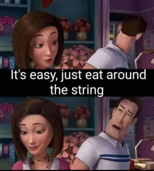 Two panels from the animated movie 'Inside Out' show a woman looking smugly at a man who is initially turned away, then…