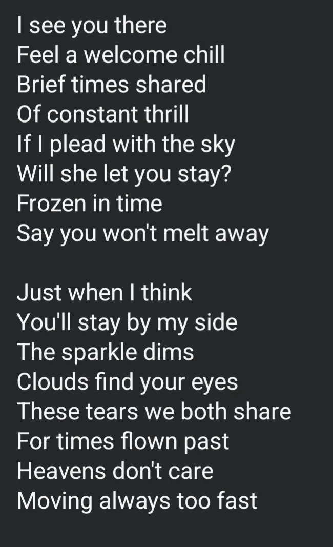 A heartfelt poem crafted by yours truly