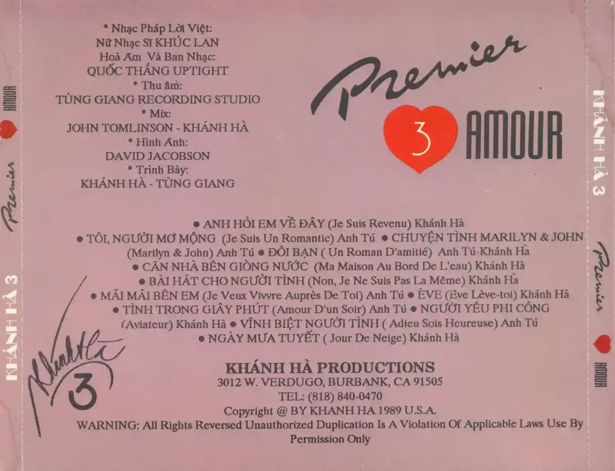 Khánh Hãnh CD003: A Classic Collaboration from 1989