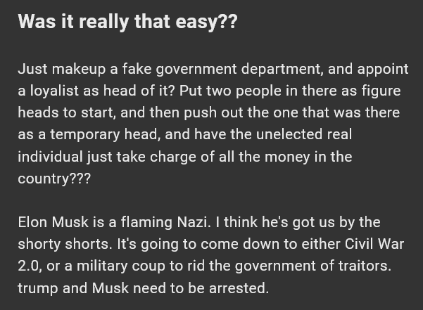 A dark gray background with white text that reads: 'Was it really that easy??' followed by a paragraph describing a…