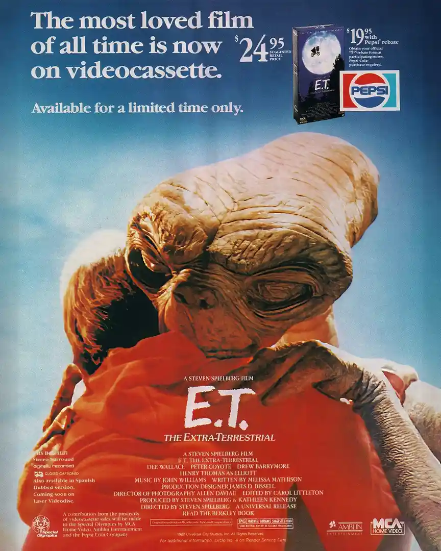 Throwback to E.T. the Extra-Terrestrial Home Video Ad from 1982