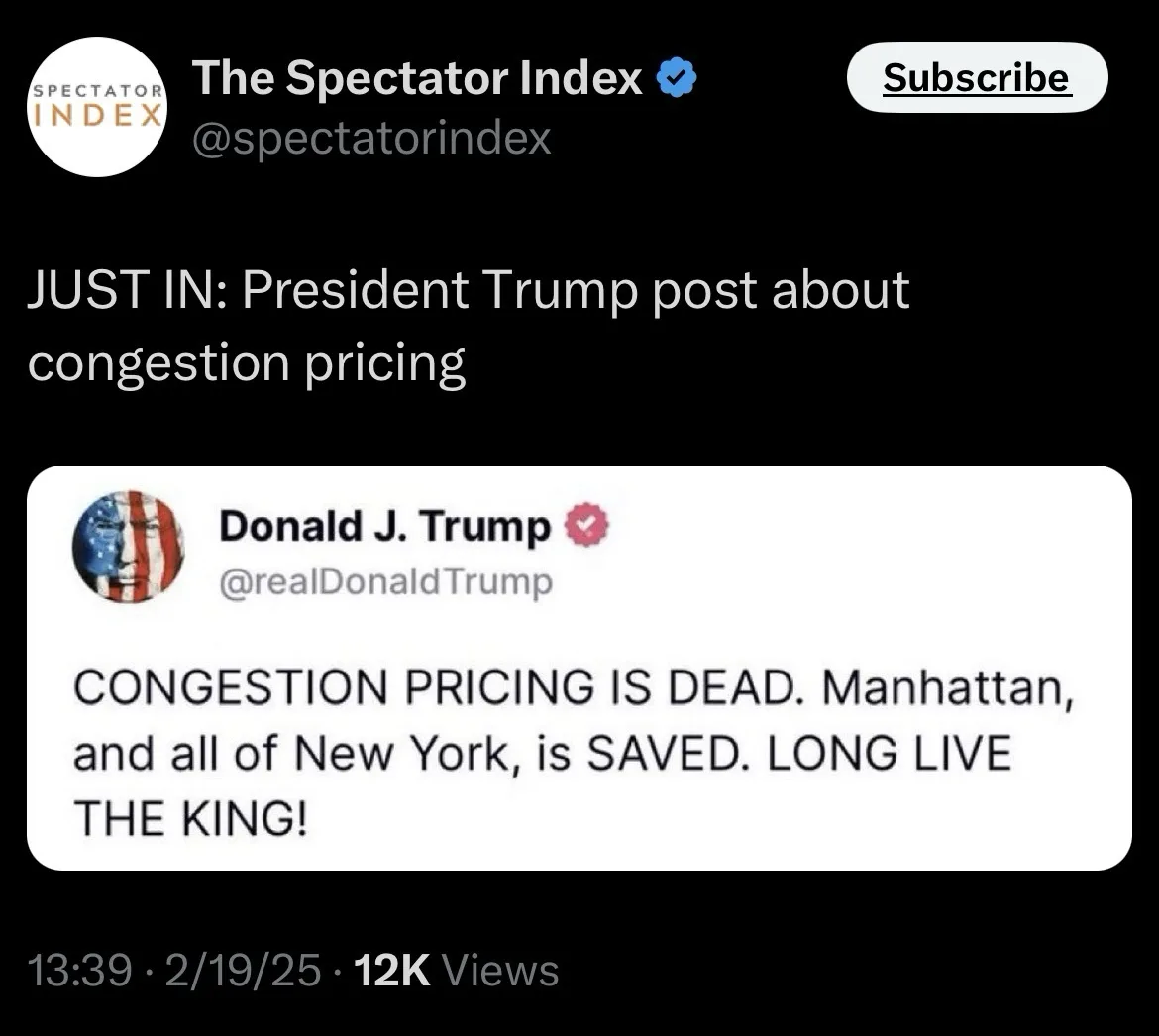 A screenshot of a YouTube video thumbnail from 'The Spectator Index' shows a mock tweet from Donald J. Trump's account…