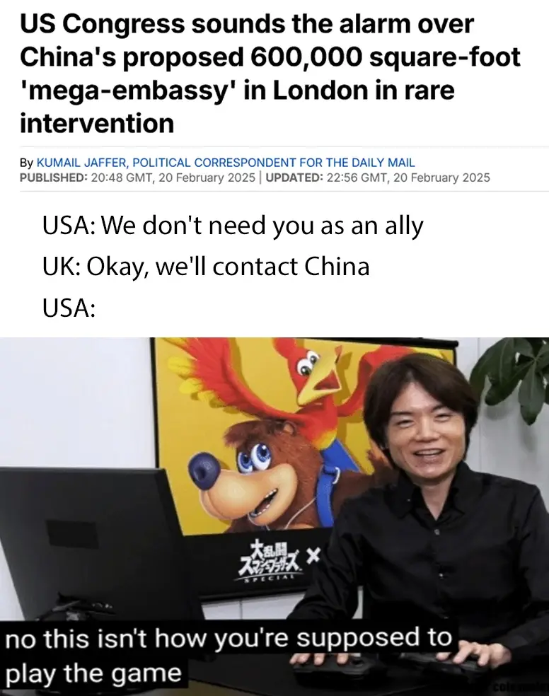The image shows a man smiling while playing a video game, with a screen behind him displaying characters from 'Crash…