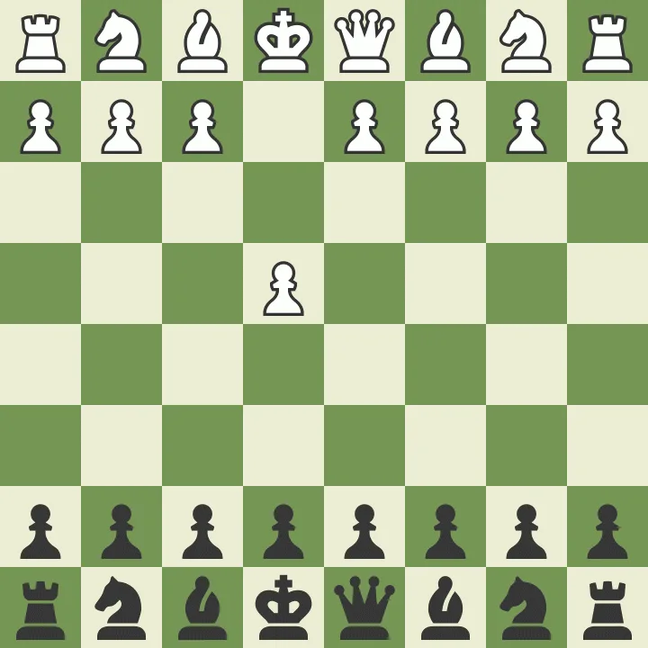 A chessboard image with pieces arranged in a chaotic, nonsensical pattern, featuring multiple kings, queens, and pawns…