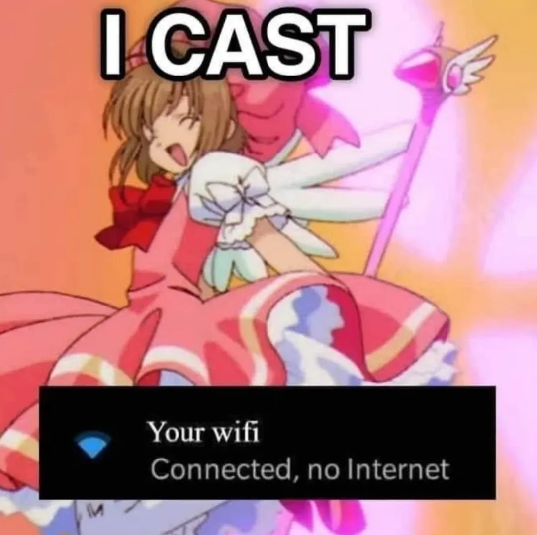 An anime girl in a pink dress with a red bow and white gloves, holding a glowing pink staff, looks excitedly upward while…